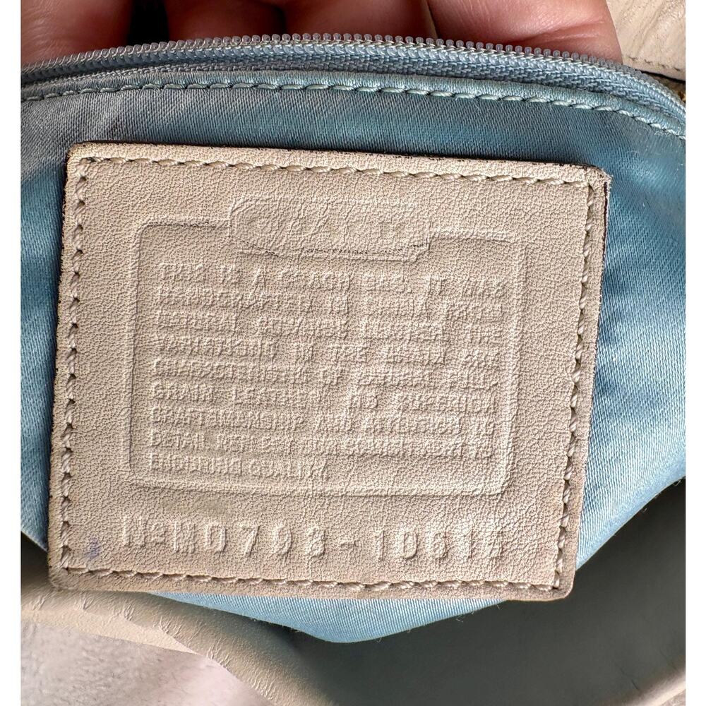 Coach Carly Hobo in Cream/Ivory with Chain - Picture 9 of 16